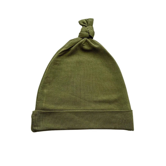 olive bamboo knot hat