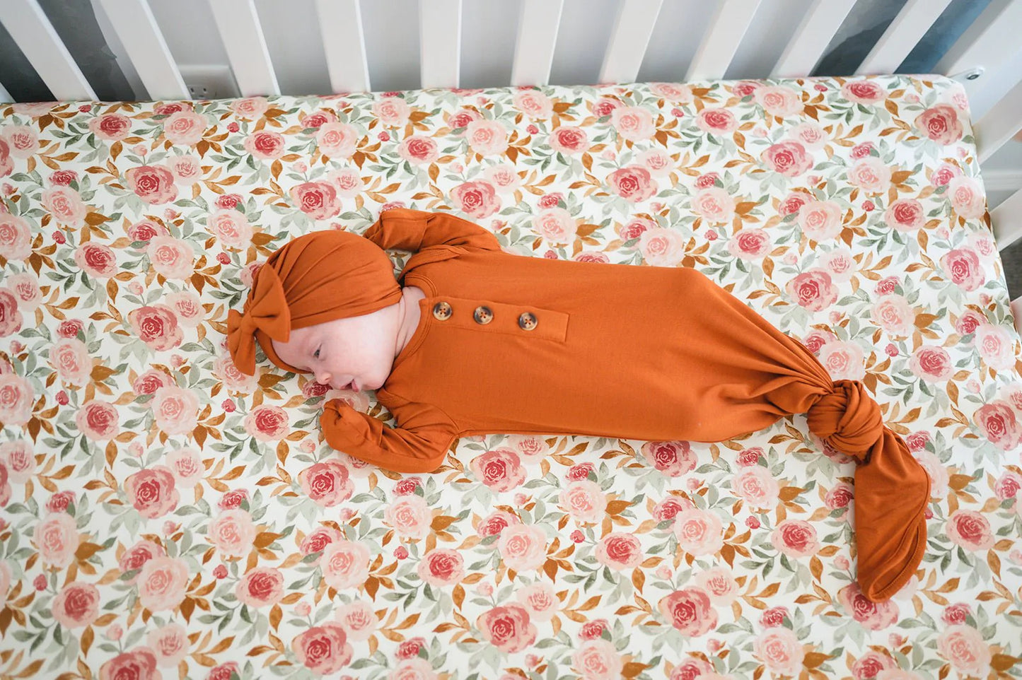 Knotted Baby Gown - Cinnamon